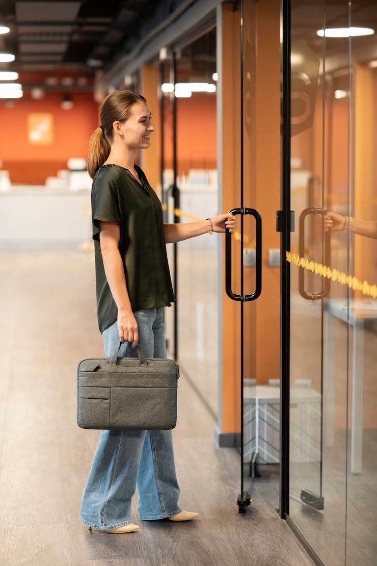 Locksmith installing access control panel